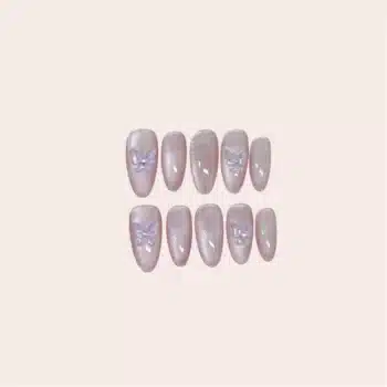 Ice Crystal Butterfly Medium Nails