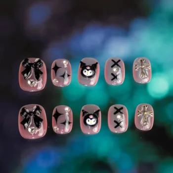 Cool Kuromi Short Nails