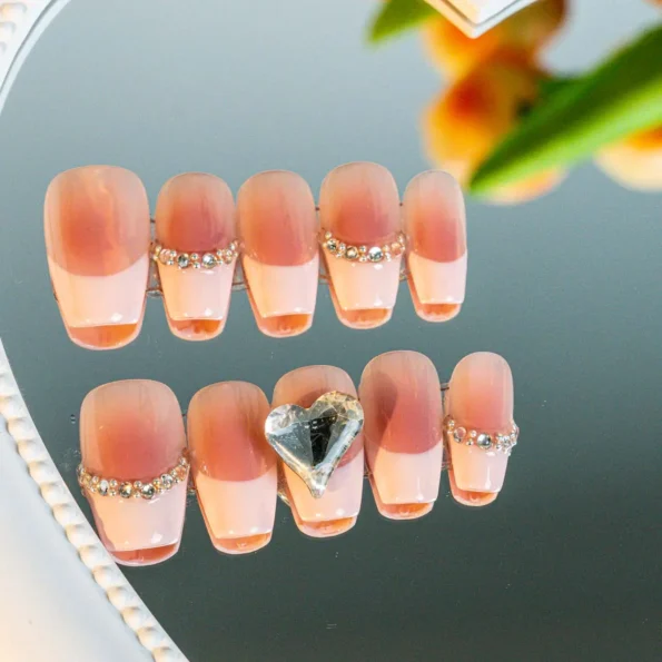 Pink Love Short Nails