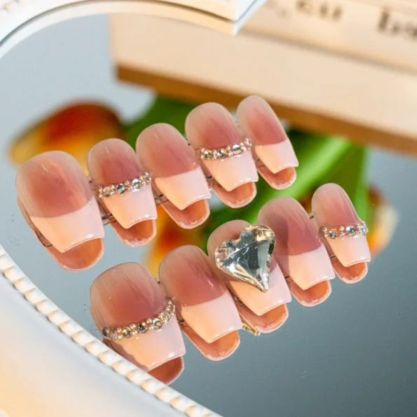 Pink Love Short Nails