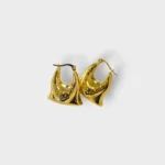 Bag Fan Gold Earrings