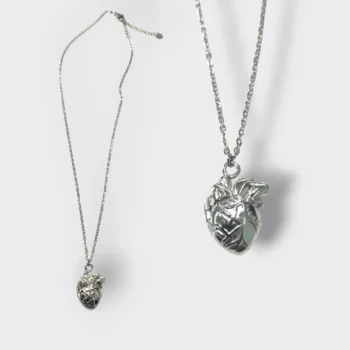 Beating Heart Silver Necklace