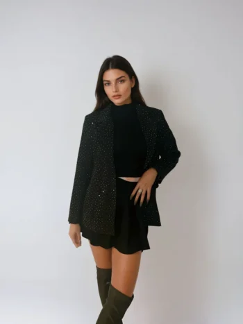 Black Blazer with White Diamonds