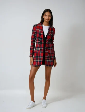 Red Plaid Blazer