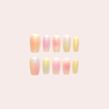 Rainbow Blush Medium Nails