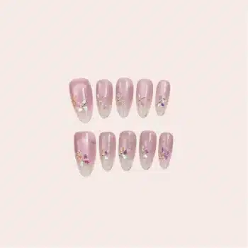 Water Flower Long Nails